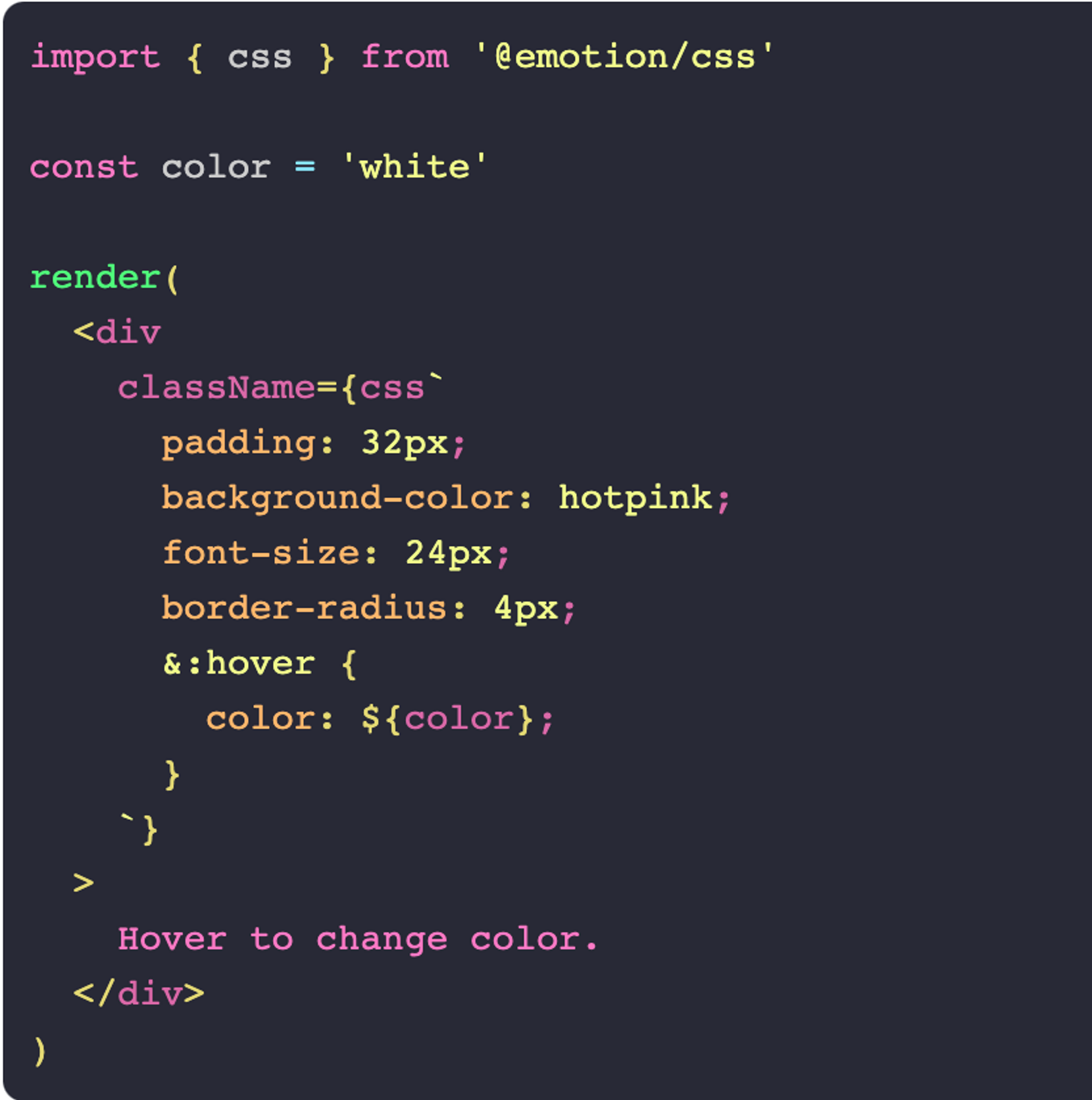 css in js